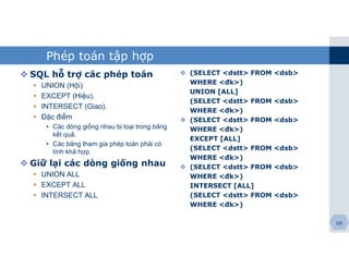CSDL-ChuDe 7-NgonNguSQL Cơ Sở Dữ Liệu SQL Server | PDF