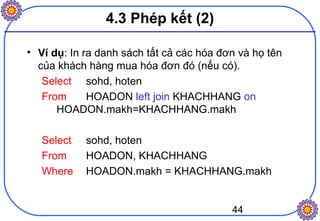 Bài giảng cơ sở dữ liệu | PPT