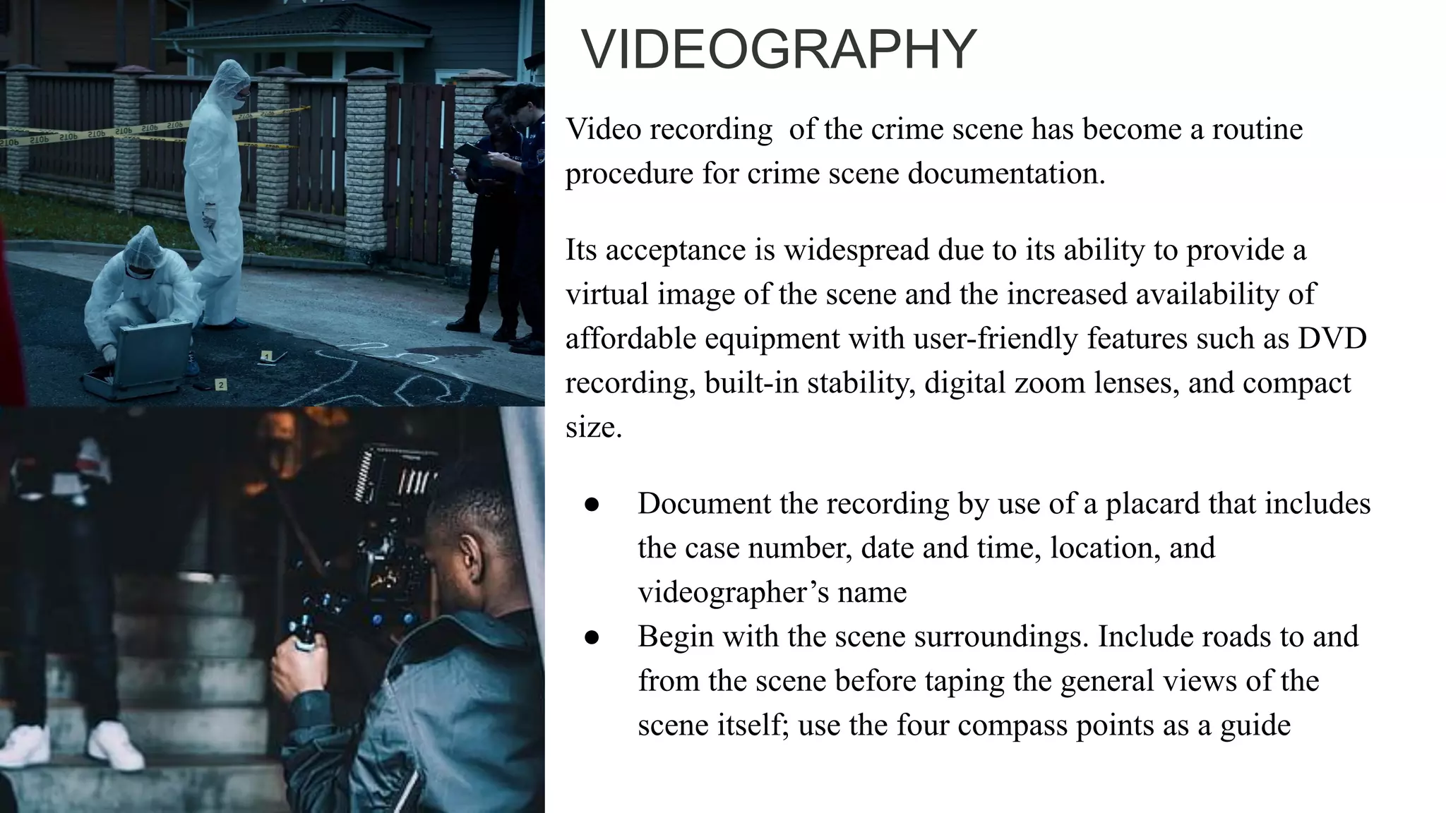 Recording Crime Crime Scene DOCUMENTATION | PDF