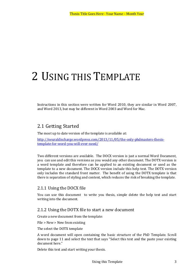 thesis templates