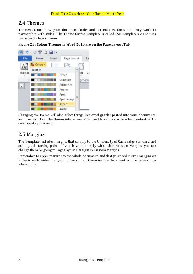 Thesis layout figures