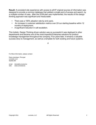 Knowledge Management Case Study | PDF