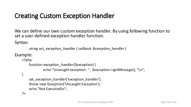 Exception Handling In Php : A Detailed Guide to Exception Handling in ...