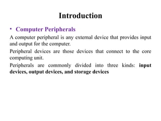 Comprehensive Overview of Computer Peripherals and Interfacing ...