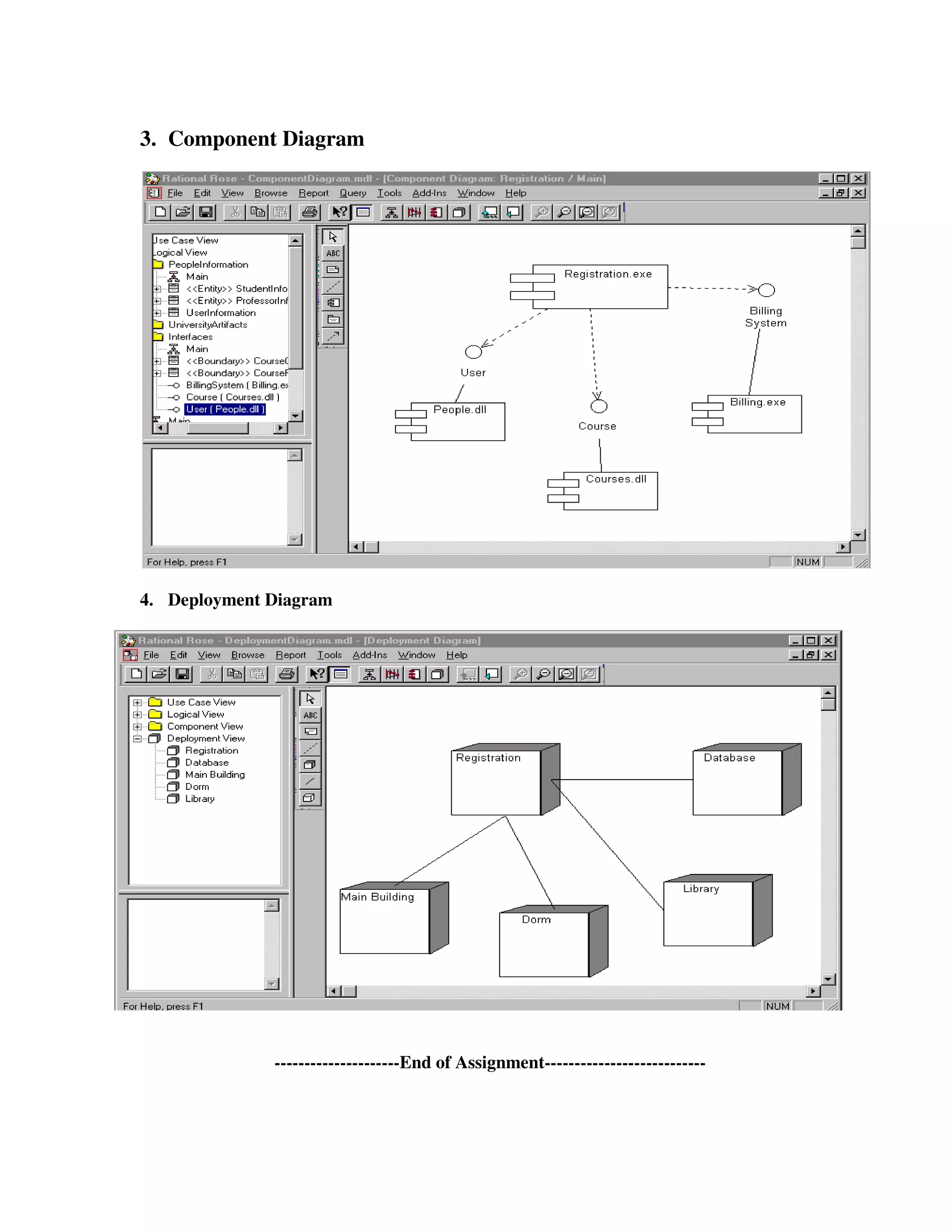 3. Component Diagram




4. Deployment Diagram




              ---------------------End of Assignment---------------------------
 