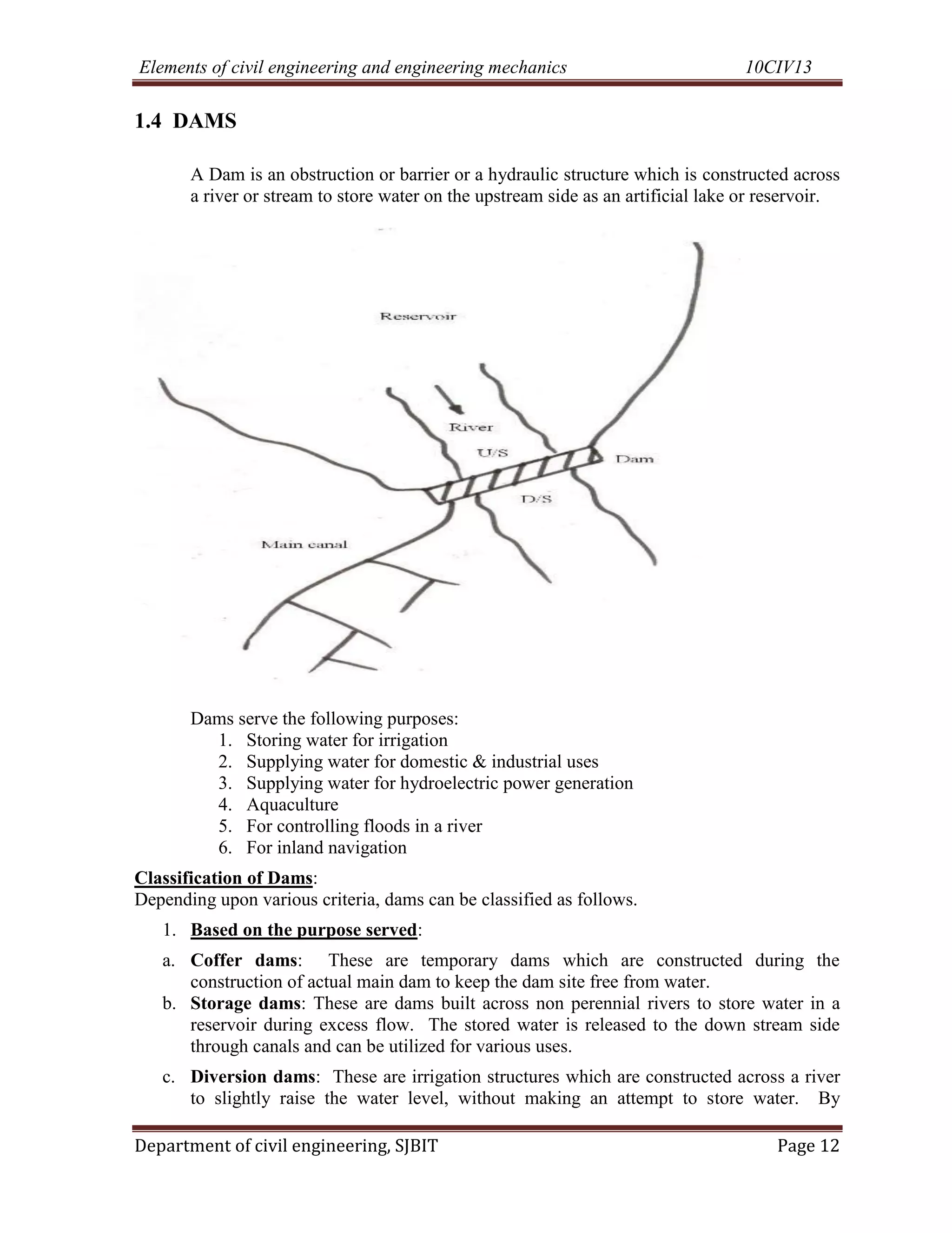Cse i-elements of civil engg. & engineering mechanics [10 civ-13]-notes ...