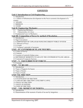 Cse i-elements of civil engg. & engineering mechanics [10 civ-13]-notes ...
