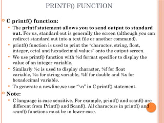 CSE- Lecture-2.2 (C Printf & Scanf) .pptx