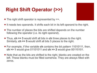 Cse lecture-4.2-c bit wise operators and expression | PPTX ...