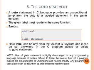 Cse lecture-6-c control statement | PPTX image.