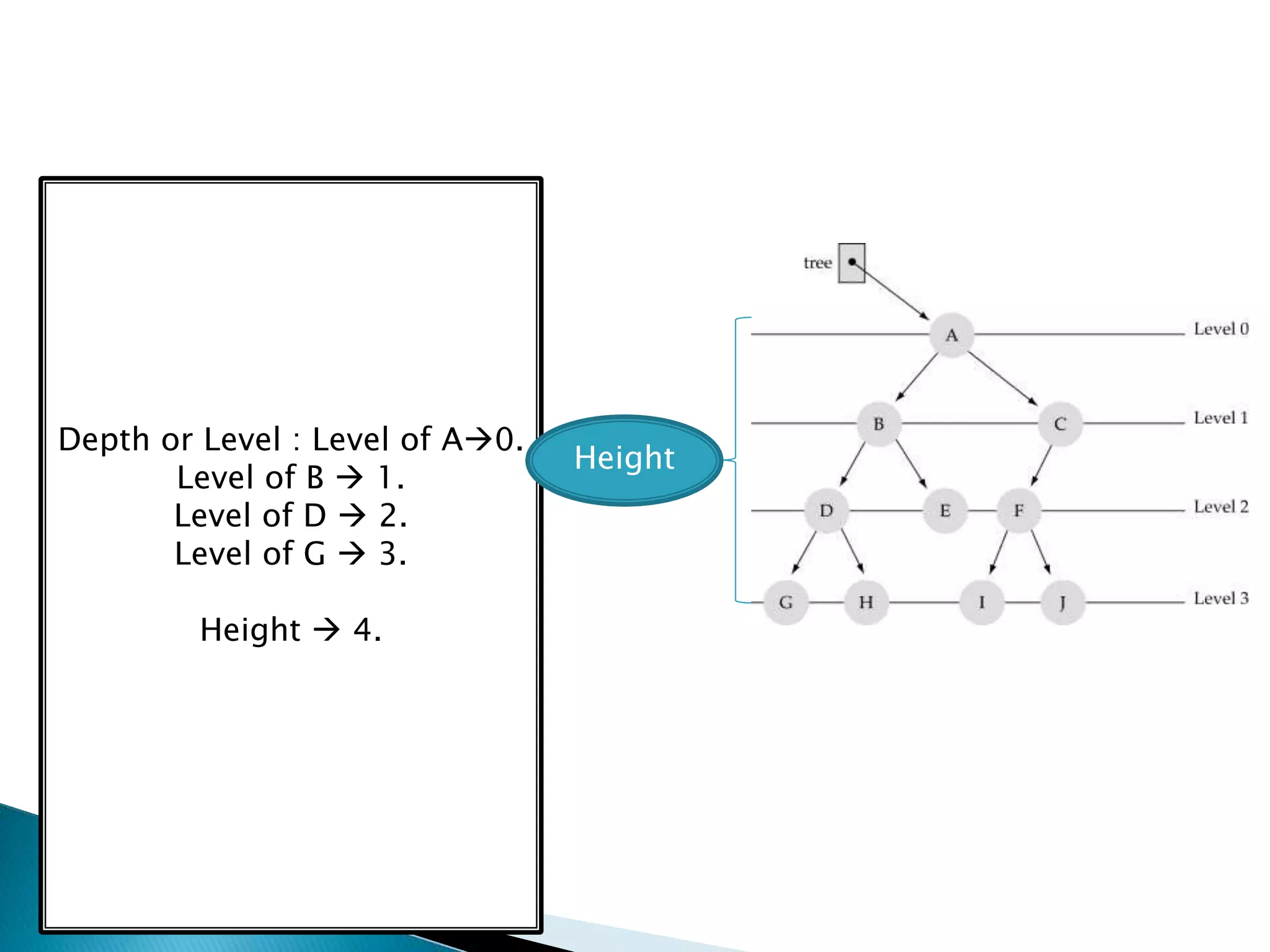 Depth or Level : Level of A0.
Level of B  1.
Level of D  2.
Level of G  3.
Height  4.
Height
 