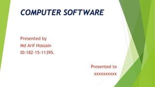 computer software | PPTX