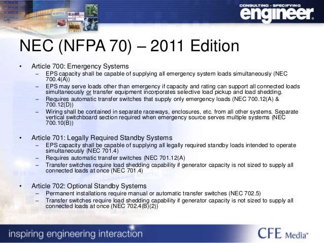 Critical Power: Generators and Generator System Design standby generator transfer switch wiring 