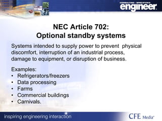 Critical Power: NFPA 110: Standard for Emergency and Standby Power | PPTX