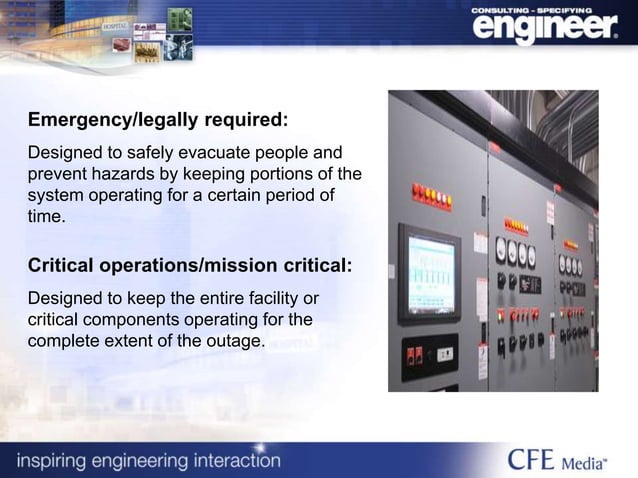 emergency and standby power systems _ emergency electrical system – SYEFIC