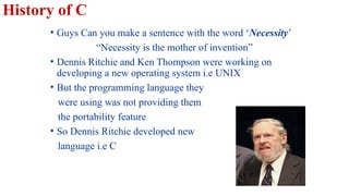 Comprehensive Introduction to C Programming and Course Outcomes | PPTX