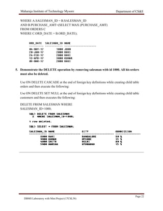 Ord Lab Lab Database management system lLABMANUALpdf | PDF