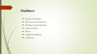 Linear and Binary Search Algorithms.(Discrete Mathematics) | PPT
