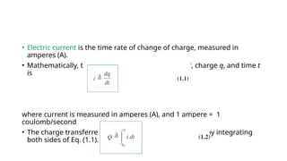 PPT of chapter 1 of Alexander Sadiku (Electrical Circuits) | PPTX