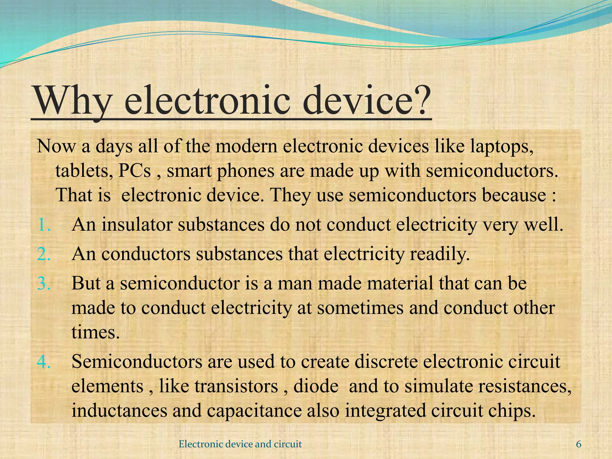 Electronic device and circuit presentation | PDF