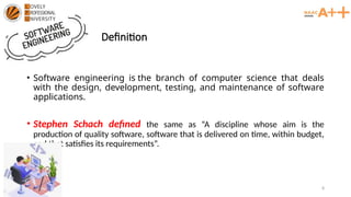 1 st slide of 1st unit of software engineering | PPTX
