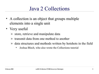 cse403-10-Collections- iNTRODUCTION TO FRAMEWORK | PPT