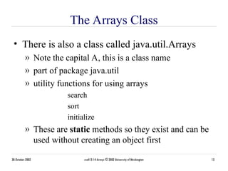 Programming Language Java Arrays and ArrayList | PPT