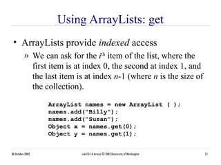 Programming Language Java Arrays and ArrayList | PPT