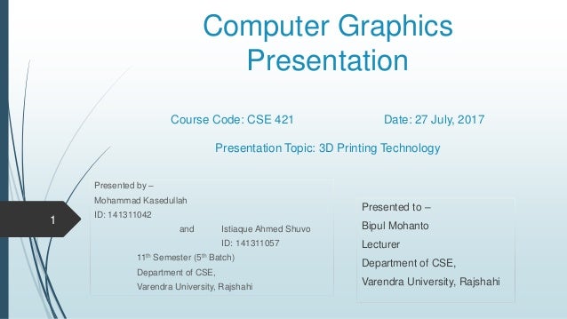 computer graphics presentation example