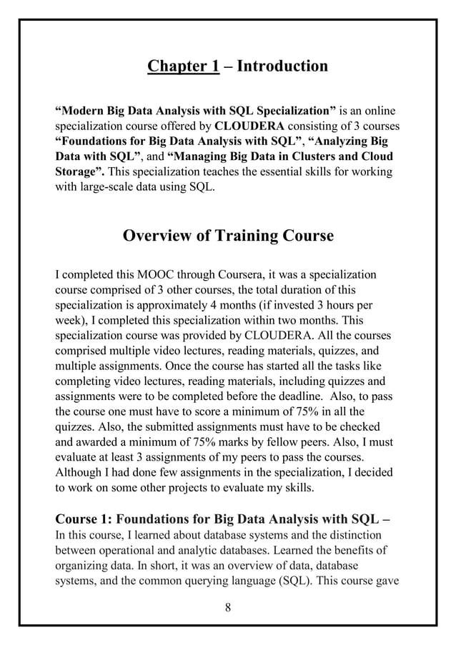 Cse443 Project Report - LPU (Modern Big Data Analysis with SQL ...