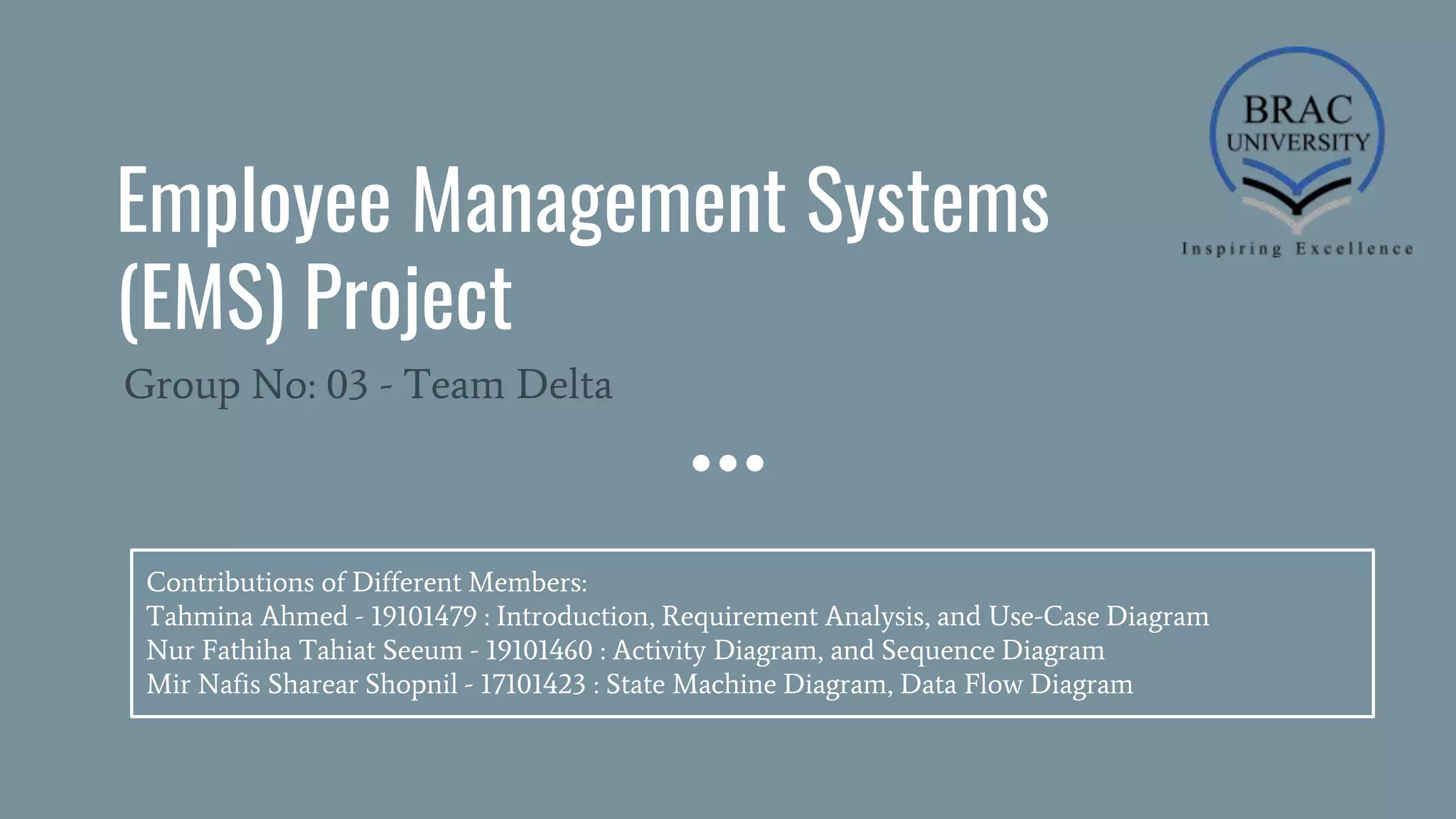 Project Proposal of an Employee Management System | PPTX