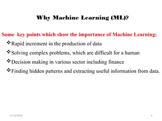 Advanced machine learning for MSc students | PPTX