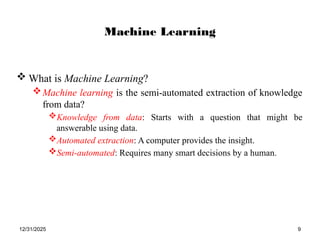 Advanced machine learning for MSc students | PPTX