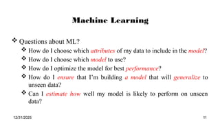 advanced machine learning note for MSc students from astu | PPTX