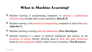 advanced machine learning note for MSc students from astu | PPTX