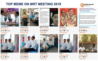 TOP MEME ON MRT MEETING 2019
 