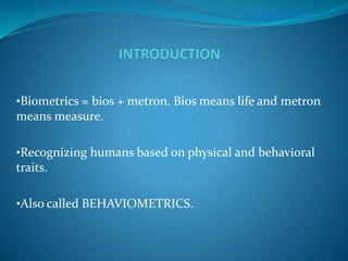 Biometric Security Systems ppt