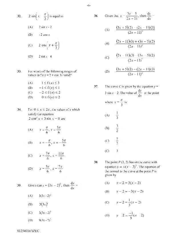 CXC CSEC Syllabus for Additional Mathematics