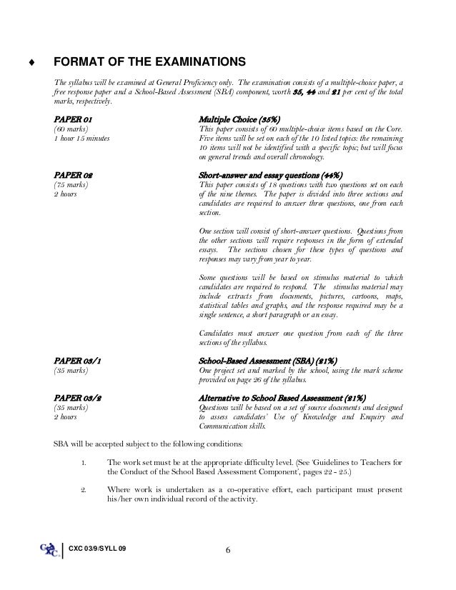Csec Caribbean History Syllabus