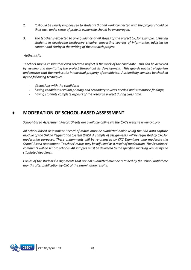 CXC CSEC Syllabus for Caribbean History