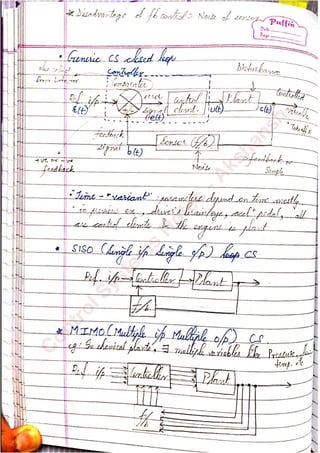 Control Systems notes | PDF