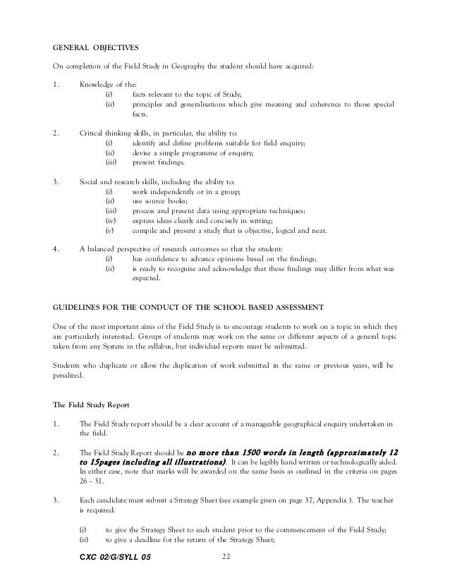 Csec Geography Syllabus Csec Geography Syllabus