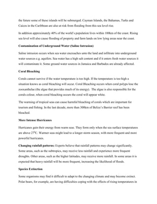 CSEC Geography - Global warming | PDF