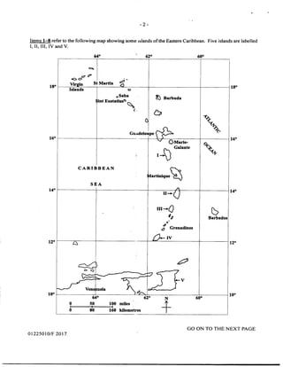 CSEC GEOGRAPHY PAPER 1- 2017 | PDF