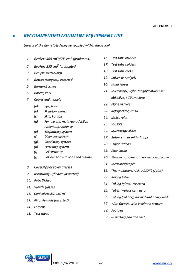 Csec human and social biology syllabus with specimen papers 2022