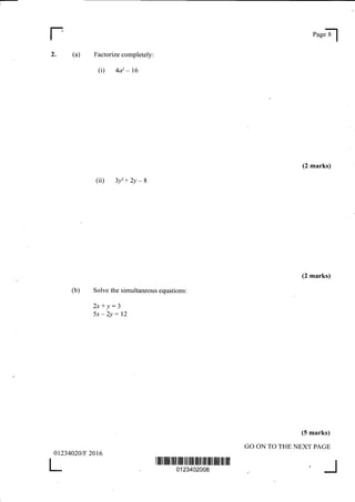 Csec maths paper2_2010-2016