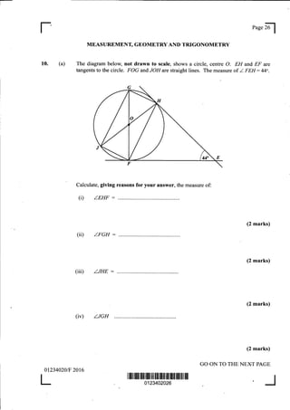 Csec maths paper2_2010-2016