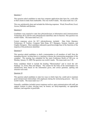 FDQGLGDWHVZHUHUHTXLUHGWROLVWWKUHHVWHSVXVHGWRSURFHVVDOHWWHUIURPUHFHLSW
WRILOLQJXQGHUDQDSSURSULDWHKHDGLQJ7KLVZDVZRUWKPDUNV0RVWFDQGLGDWHVZHUHDEOH
WROLVWRQHRUWZRRIWKHVWHSVZKLFKLQFOXGHSURFHVVLQJHQFORVXUHVLQGH[FRGHDQGVRUWDQG
ZHUHDEOHWRVFRUHDWOHDVWRQHPDUNRXWRIDWRWDORIWKUHHPDUNVDOORWWHGWRWKLVSDUWRIWKH
TXHVWLRQ

)RU3DUWE 