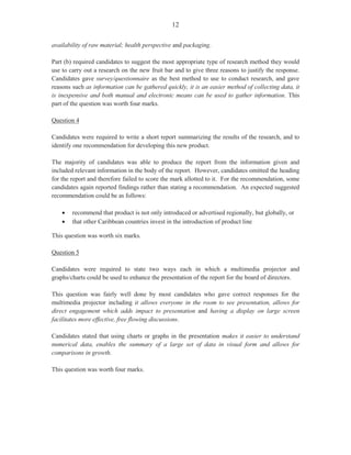 FDQGLGDWHVZHUHDVNHGWRJLYHWKUHHUHDVRQVZKLWLVLPSRUWDQWIRUWKHVDOHVDQG
PDUNHWLQJRIILFHWRHQJDJHLQFXVWRPHUIROORZXS7KLVZDVZRUWKPDUNV6RPHUHVSRQVHV
LQGLFDWHGFDQGLGDWHV¶LQDELOLWWRJLYHWKUHHFOHDUUHDVRQVZKLFKVKRXOGLQFOXGHILQGLQJRXW
ZKDWFRQVXPHUVQHHGGHWHUPLQLQJZKHWKHUWKHSURGXFWZDVVDWLVIDFWRUDQGWRPDLQWDLQWKH
FRPSDQ¶VFOLHQWHOH

)RU3DUWE 