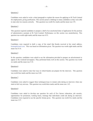 FDQGLGDWHVZHUHWRLGHQWLIWZRZDVLQZKLFKDFDUHIXOOFRPSOHWHGFRVWFDUG
ZRXOG EHQHILW D FRPSDQ UHVSRQVLEOH IRU WKH SURGXFWLRQ RI JRRGV DQG WKH SURYLVLRQ RI
VHUYLFHV7KLVZDVZRUWKPDUNV

5HVSRQVHVWRWKLVSDUWRIWKHTXHVWLRQLQGLFDWHGWKDWFDQGLGDWHVKDGGLIILFXOWLQSURYLGLQJ
DSSURSULDWHDQVZHUVZKLFKVKRXOGLQFOXGHPRUHDFFXUDWHSULFLQJEHWWHUSURILWORVVDQDOVLV
DQGDQDOVLVRILQWHUQDOVVWHPV

)RU3DUWF 